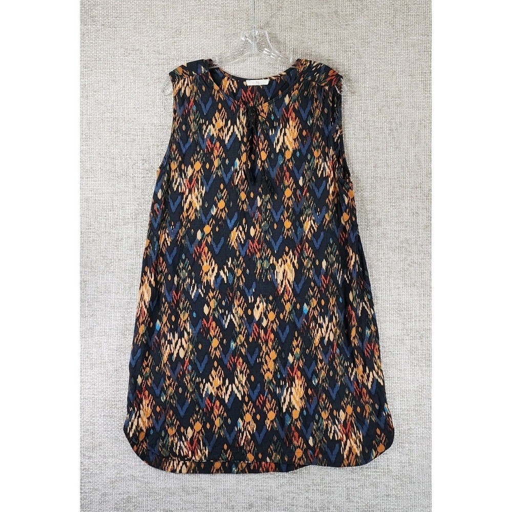 BLL NEW YORK Sleeveless Shift Dress Womens *XL Ikat Southwest Aztec Print